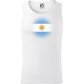 Argentina vlajka tečkovaná - Tílko pánské Core - S ( Bílá )