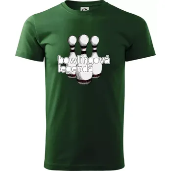 Pánské tričko Bowlingová legenda - Triko extra velké (5-8XL) - 7XL ( Lahvově zelená )