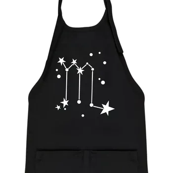Kuchyňská zástěra Souhvězdí - Scorpio - Štír - Dětská zástěra na vaření - Univerzální velikost ( Černá )