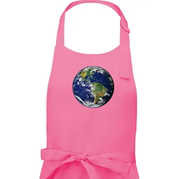 Kuchyňská zástěra Planeta Země - Pánská zástěra na vaření - Univerzální velikost ( Růžová )
