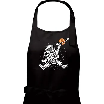 Kuchyňská zástěra Astro basket - Dámská zástěra na vaření - Univerzální velikost ( Černá )