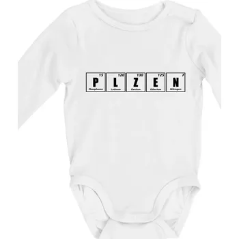 Periodická tabulka Plzeň - Body kojenecké s dlouhým rukávem - Dlouhý r. do 3 měs ( Bílá )