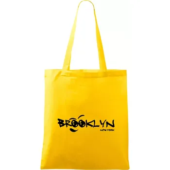 Brooklyn úsměv - Taška bavlněná - 42 x 38 cm ( Žlutá )