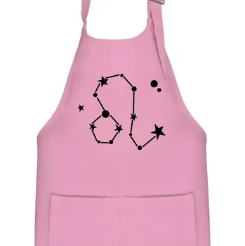 Kuchyňská zástěra Souhvězdí - Leo - Lev - Dětská zástěra na vaření - Univerzální velikost ( Růžová )