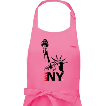 Kuchyňská zástěra Socha svobody velká - Dámská zástěra na vaření - Univerzální velikost ( Růžová )