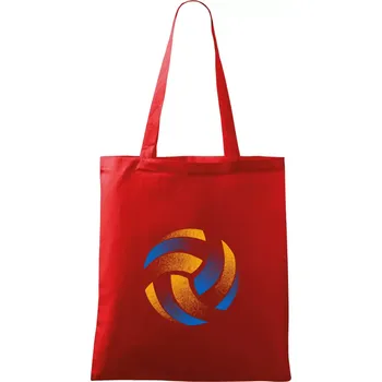 Volejbalový míč rastr barevný - Taška bavlněná - 42 x 38 cm ( Červená )