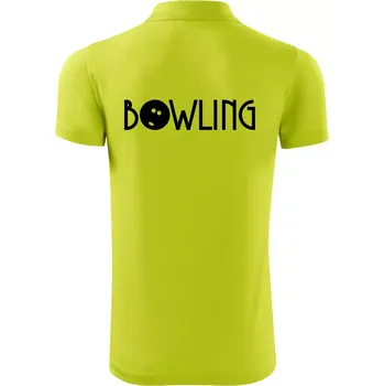 Pánská košile Bowling nápis - Polokošile Victory sportovní (dresovina) - M ( Limetková )