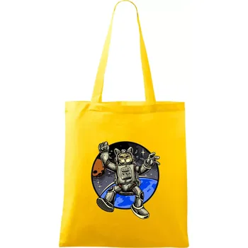 Kočičí astronaut - Taška bavlněná - 42 x 38 cm ( Žlutá )