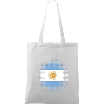 Argentina vlajka tečkovaná - Taška bavlněná - 42 x 38 cm ( Bílá )