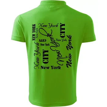 Pánská košile New York City font - Polokošile pánská Pique Polo 203 - S ( Apple Green )