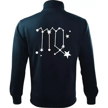 Pánská mikina Souhvězdí - Virgo - Panna - Mikina bez kapuce Adventure - M ( Námořní modrá (velmi tmavá - téměř černá) )