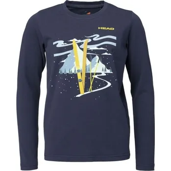 Chlapecké tričko Dětské triko s dlouhým rukávem Head SION 116/122 Tmavě modrá, Světle modrá, Žlutá