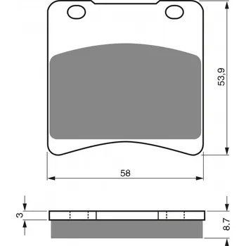 Auto-moto Brzdové destičky GOLDFREN 085 S3