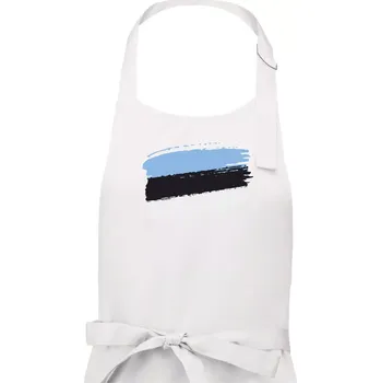 Kuchyňská zástěra Estonsko vlajka - Pánská zástěra na vaření - Univerzální velikost ( Bílá )