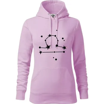 Dámská mikina Souhvězdí - Libra - Váhy - Mikina dámská Cape s kapucí - L ( Orchid )