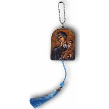 Přívěsek Přívěsek do auta s ikonou Panny Marie a Ježíška