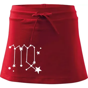 Dámská sukně Souhvězdí - Virgo - Panna - Sportovní sukně - two in one - L ( Červená )