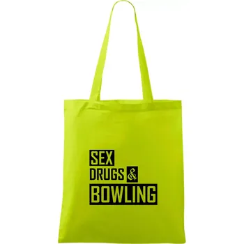 Sex drugs bowling - Taška bavlněná - 42 x 38 cm ( Limetková )