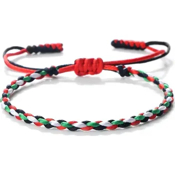 Náramek Barevný pletený náramek s nastavitelnou délkou | módní doplněk, unisex náramek - Styl B