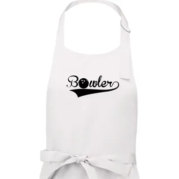 Kuchyňská zástěra Bowler - Dámská zástěra na vaření - Univerzální velikost ( Bílá )