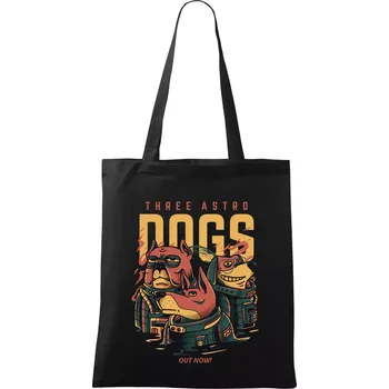 Nákupní taška Astro dogs - Taška bavlněná - 42 x 38 cm ( Černá )