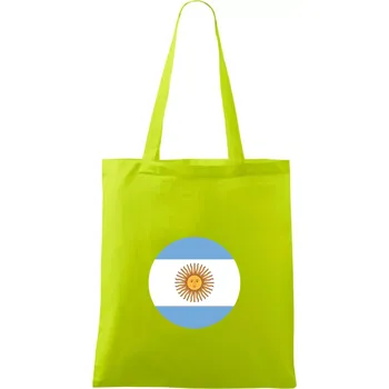 Argentina vlajka kulatá - Taška bavlněná - 42 x 38 cm ( Limetková )