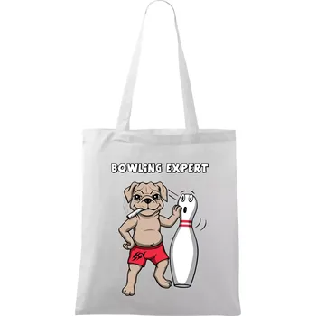 Bowling expert (Hana-creative) - Taška bavlněná - 42 x 38 cm ( Bílá )