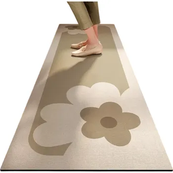 Koberec Měkká kuchyňská rohož 40 x 120 cm Japonský styl Květinový vzor Super savá protiskluzová podložka Snadná manipulace Rohožka do kuchyně