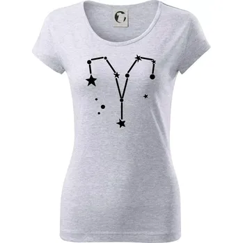 Dámské tričko Souhvězdí - Aries - Beran - Dámské triko Pure - XS ( Světlešedý Melír )