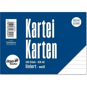 Ursus Listy do kartotéky A6 - linkované, 100 ks