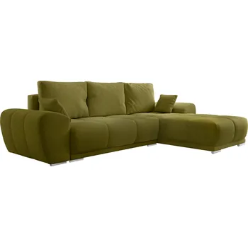 Sedací souprava Olivová rohová sedací souprava KERIM ROH s úložným prostorem 292x187 cm