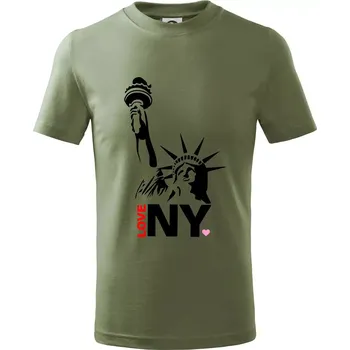Chlapecké oblečení Socha svobody velká - Tričko dětské bavlněné - 134 cm/8 let ( Khaki )
