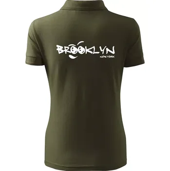 Brooklyn úsměv - Polokošile dámská Pique Polo - 3XL ( Military )