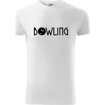 Bowling nápis - Viper FIT - Pánské zůžené tričko - 2XL ( Bílá )