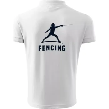 Pánská košile Fencing (šerm) - postava - Polokošile pánská Pique Polo 203 - 5XL ( Bílá )