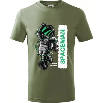 Chlapecké tričko Spaceman trouble - Tričko dětské bavlněné - 158 cm/12 let ( Khaki )