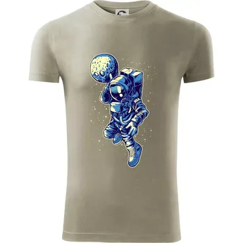 Pánské tričko Astro basketbalista - Viper FIT - Pánské zůžené tričko - M ( Light khaki )