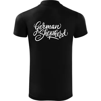 Pánská košile German shepherd - nápis okrasny - nápis okrasný - Polokošile Victory sportovní (dresovina) - M ( Černá )