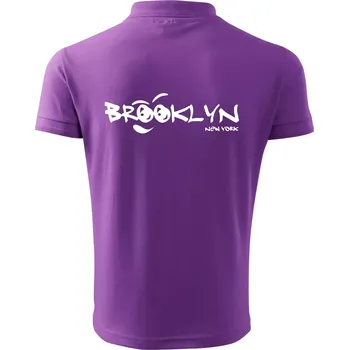 Pánská košile Brooklyn úsměv - Polokošile pánská Pique Polo 203 - S ( Fialová )