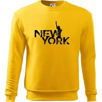 Pánská mikina New York retro - Mikina Essential pánská - S ( Žlutá )