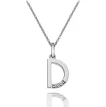 Hot Diamonds Náhrdelník Hot Diamonds Micro D Clasic DP404 (řetízek, přívěsek) + 2 měsíce na vrácení zboží