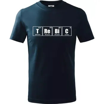 Chlapecké tričko Periodická tabulka Třebíč - Tričko dětské bavlněné - 134 cm/8 let ( Námořní modrá (velmi tmavá - téměř černá) )