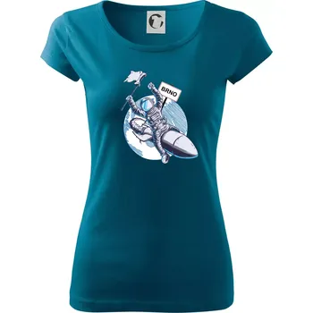 Dámské oblečení Brno penis raketa - Dámské triko Pure - M ( Petrolejová )