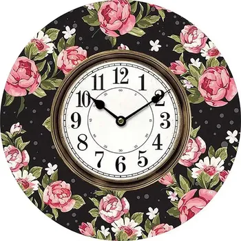 Hodiny Hodiny květiny, 34cm HA1672 - SLEVA 3% s kodem radost25