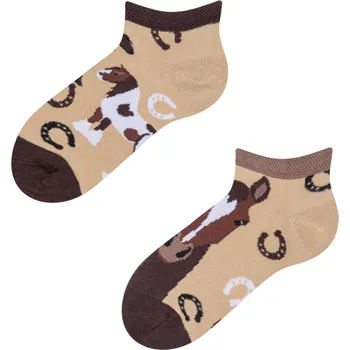 Veselé dětské kotníkové ponožky Koně