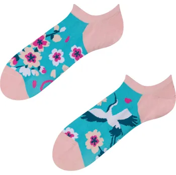 Dámské ponožky Veselé ponožky do tenisek Sakura a volavka