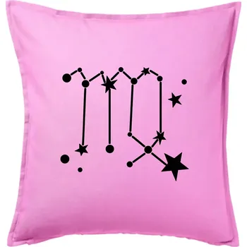 Polštář Souhvězdí - Virgo - Panna - Polštář 50x50 - 50x50 - Pouze potah ( Růžová )