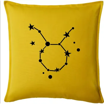 Polštář Souhvězdí - Taurus - Býk - Polštář 50x50 - 50x50 - Pouze potah ( Žlutá )