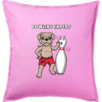 Polštář Bowling expert (Hana-creative) - Polštář 50x50 - 50x50 - Pouze potah ( Růžová )