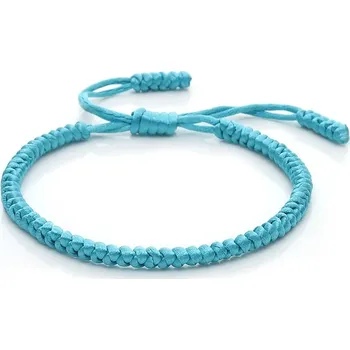Náramek Náramek přátelství pletený ručně nastavitelný | náramek, šperk - Modré jezero